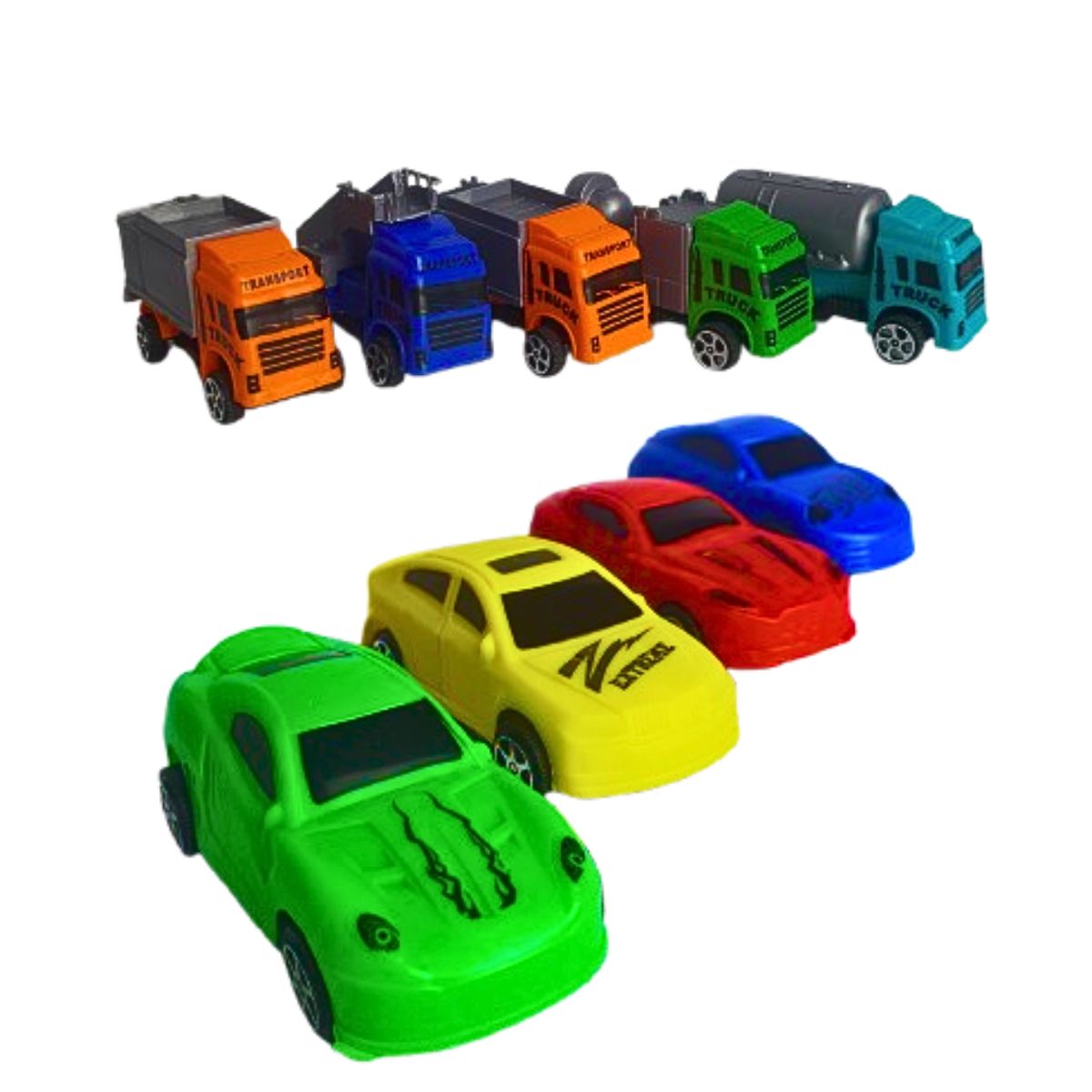 Kit Jogo 4 Carrinhos E Caminhões Infantil Sortido - Ark Toys Kit Jogo 4 Carrinhos E Caminhões Infantil Sortido - Ark Toys